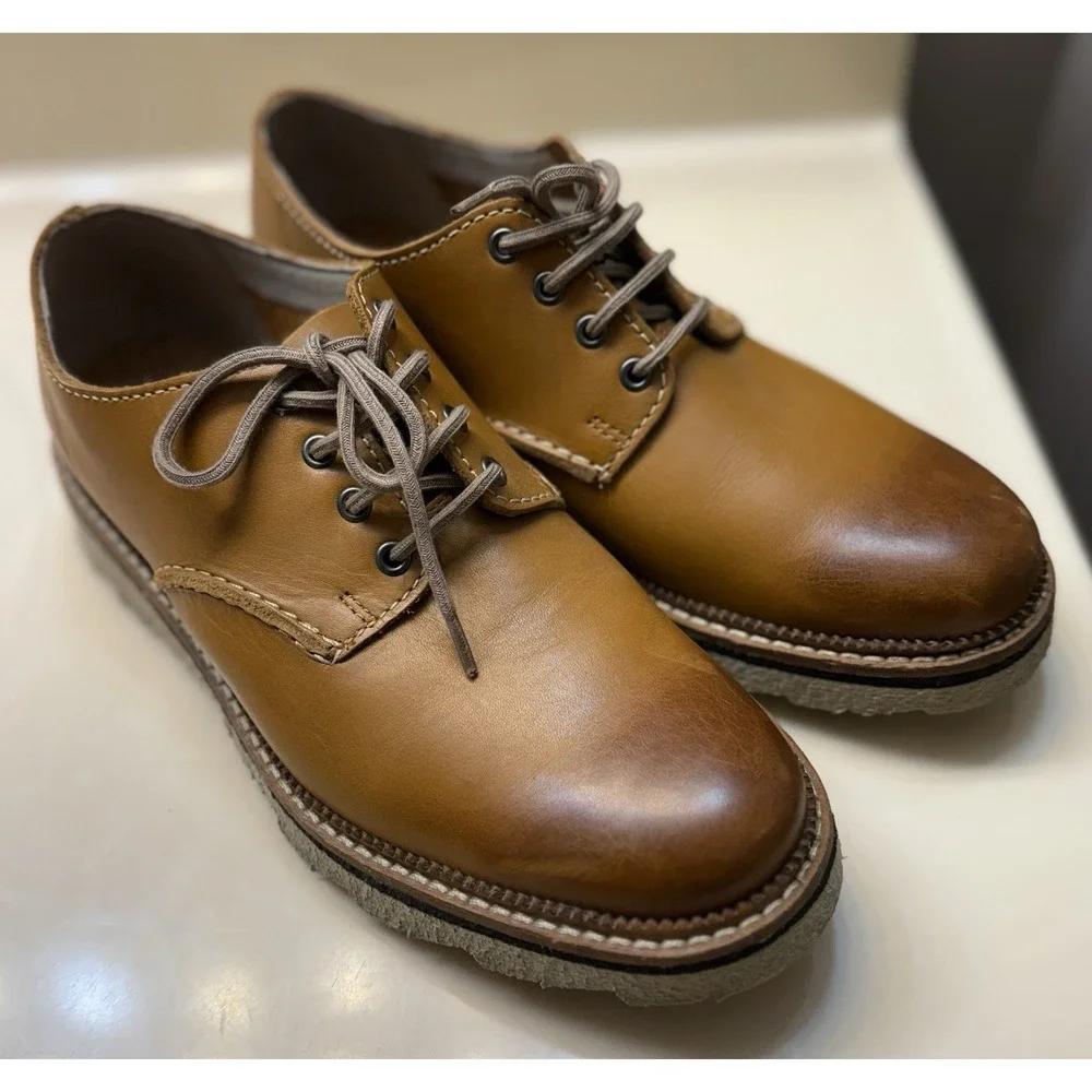 Clarks Frelan Walk Oxford Dress Shoe Size 7 1/2 Cognac